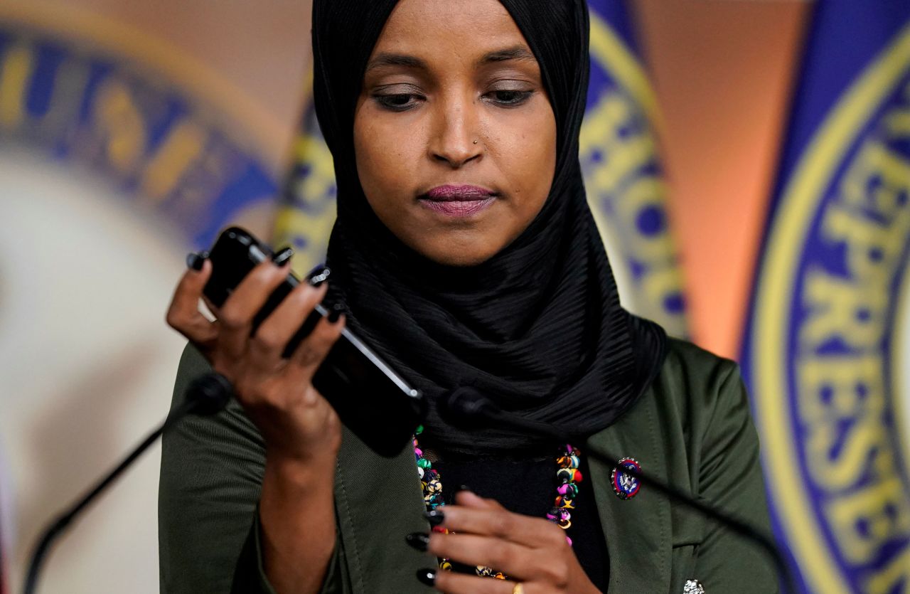 US Rep. Ilhan Omar plays a recording of a voice message that her office received in which several slurs were used and she was told that she "will not live much longer." Omar played <a href="https://www.startribune.com/omar-cites-increase-in-threats-since-republican-lawmakers-anti-muslim-remarks/600122413/" target="_blank" target="_blank">the message</a> at a news conference on Tuesday, November 30. She said she has seen an increase in such threats since US Rep. Lauren Boebert <a href="https://www.cnn.com/2021/11/26/politics/lauren-boebert-ilhan-omar-anti-muslim-comments/index.html" target="_blank">made anti-Muslim comments about her</a> in a video that was posted to Facebook. Boebert apologized on Twitter to "anyone in the Muslim community I offended," but a call to Omar <a href="https://www.cnn.com/2021/11/29/politics/lauren-boebert-ilhan-omar-response/index.html" target="_blank">did little to calm tensions</a> between the two lawmakers.