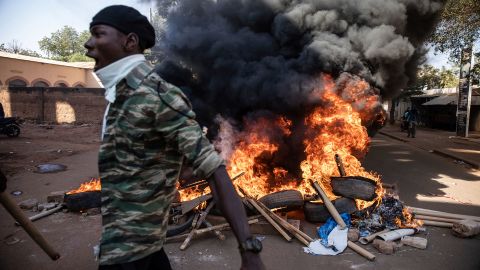 Protesters take to the streets of Ouagadougou, Burkina Faso, to call for the resignation of President Roch Marc Christian Kaboré on Saturday, November 27.<a href="https://apnews.com/article/africa-islamic-state-group-burkina-faso-ouagadougou-al-qaida-3b94a5ff79abb76f7aa7501e1ad502c2" target="_blank" target="_blank"> According to the Associated Press,</a> there is growing tension in the country over the government's inability to stem violence linked to al Qaeda and ISIS.