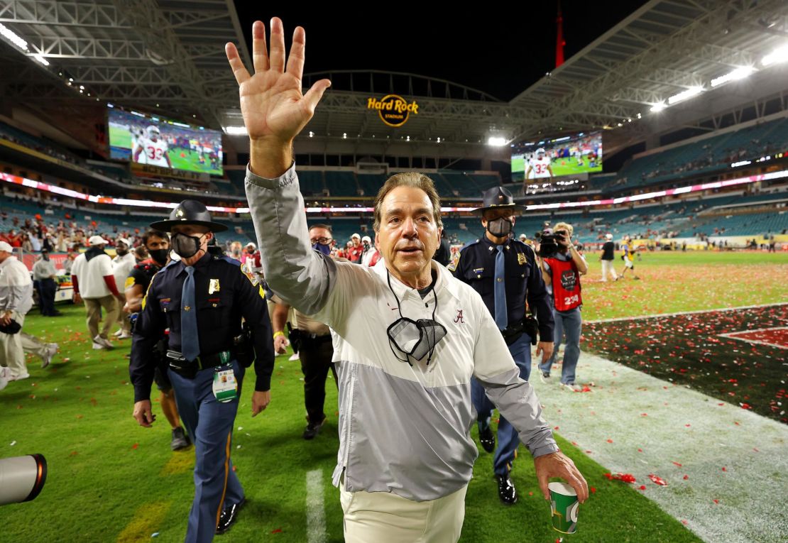 Nick Saban has won six national titles at Alabama since he took the helm in 2007.