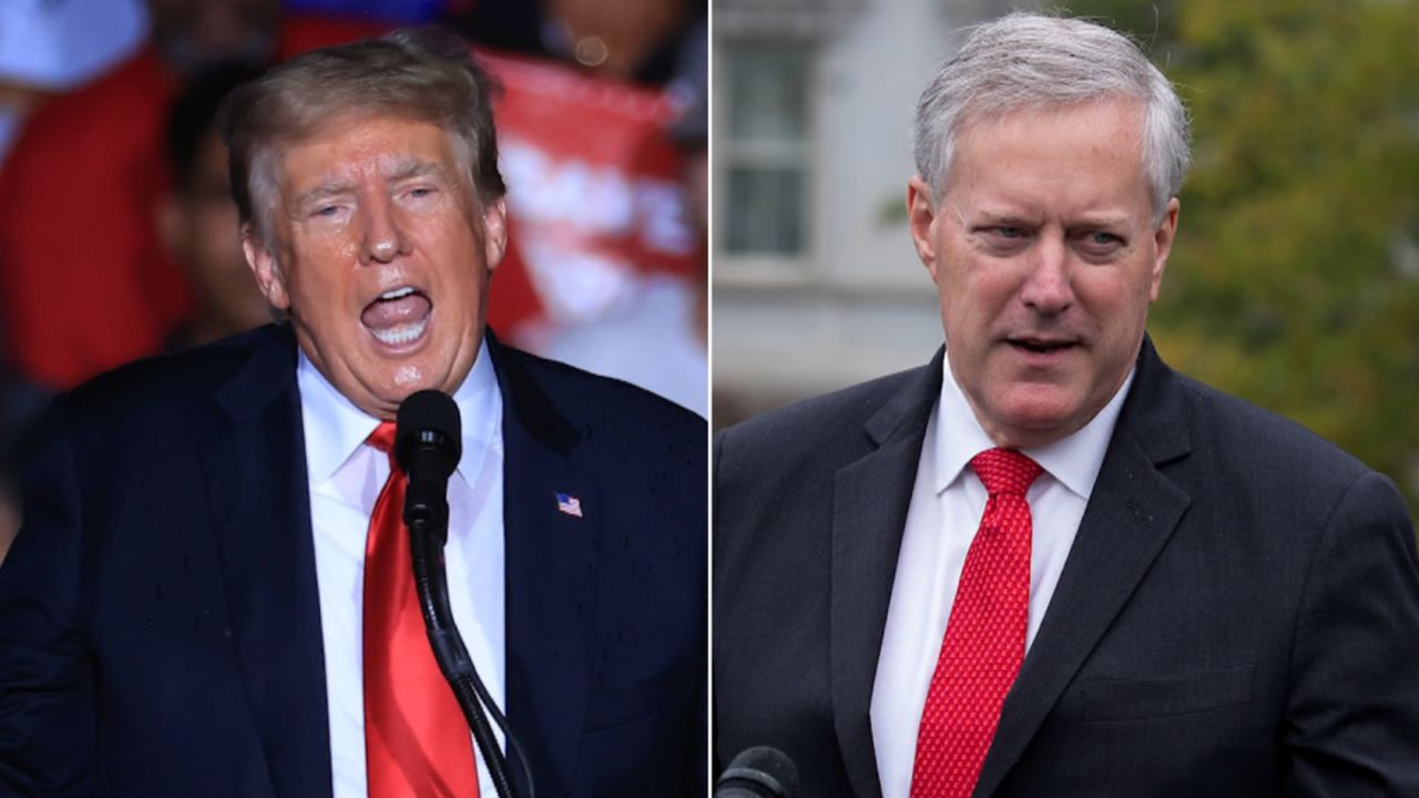 Trump says Mark Meadows' Covid claim is 'fake news'. Hours later, Meadows  agreed