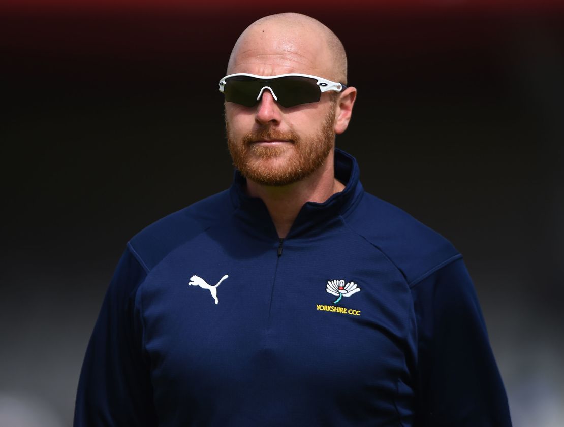 Andrew Gale looks on during the Royal London One Day Cup match between Lancashire and Yorkshire at Old Trafford on June 5, 2018.