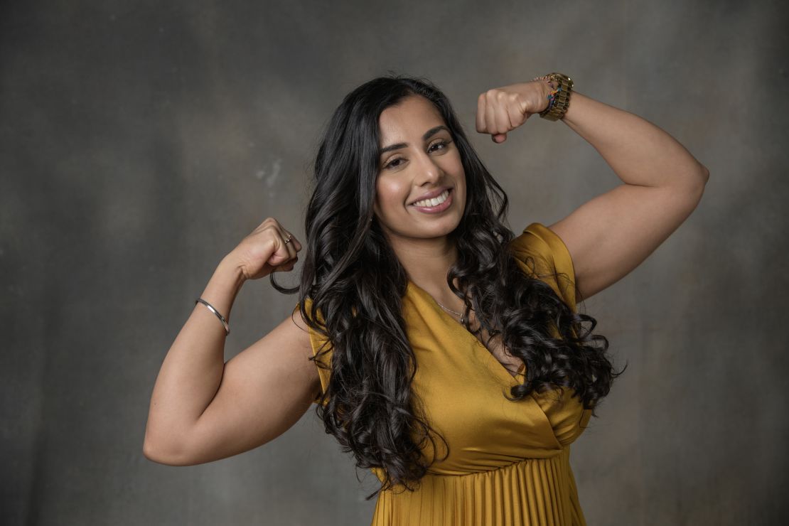 Bains started powerlifting when she was 17 and entered her first competition a few months later. 