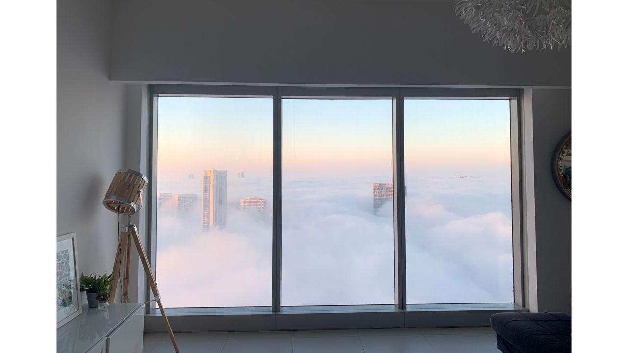 <strong>View of the clouds:</strong> This image is one of Duriau's favorites, taken from a high-rise building in Abu Dhabi in United Arab Emirates and uploaded to the group in February 2021.