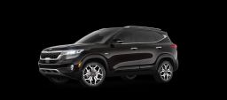 A photo of a black 2021 Kia Seltos like one the Crumbleys might be driving, according to authorities