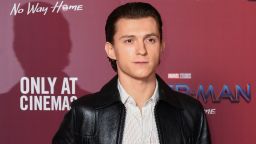 LONDON, ENGLAND - DECEMBER 05: Tom Holland attends a photocall for "Spiderman: No Way Home" at The Old Sessions House on December 05, 2021 in London, England. (Photo by Gareth Cattermole/Getty Images)