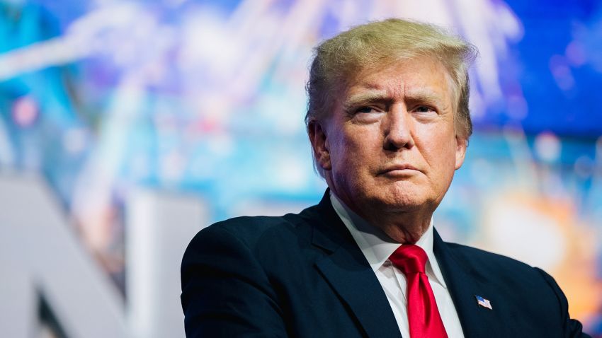 Former U.S. President Donald Trump prepares to speak at the Rally To Protect Our Elections conference on July 24, 2021 in Phoenix, Arizona. 