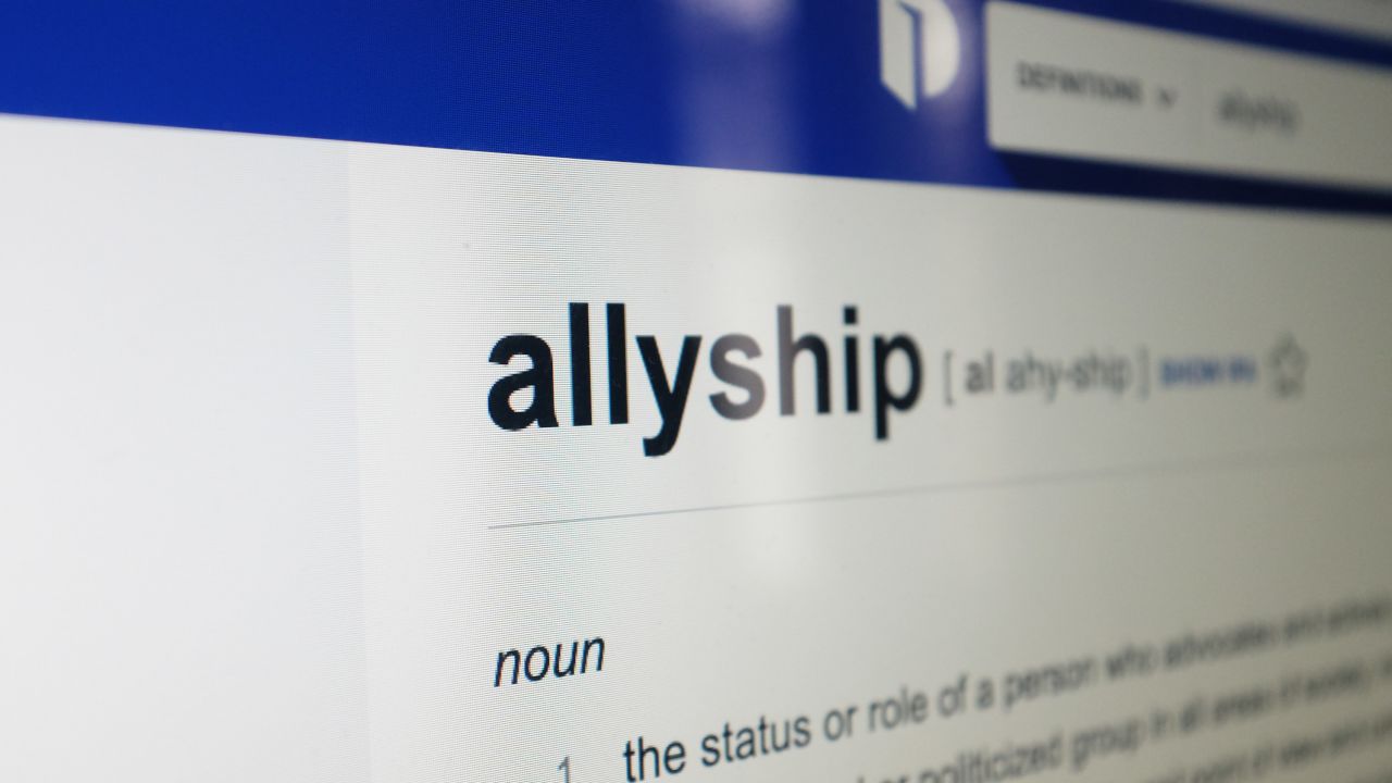 Dictionary.com's Word of the Year for 2021 is "allyship," a term that refers to advocating on behalf of marginalized groups. 