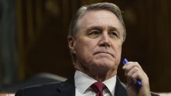 Sen. David Perdue (R-GA) attends a Senate Banking Committee hearing on Capitol Hill on September 24, 2020 in Washington.