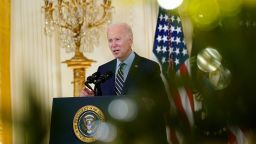 President Joe Biden speaks from the East Room of the White House in Washington, Monday, Dec. 6, 2021, on his administrations plans to lower the costs of prescription drugs, letting Medicare negotiate drug prices, capping how much seniors and people with disabilities have to pay for drugs. 