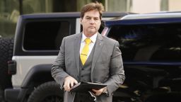 Craig Wright, who claims to have created Bitcoin, arrives at court in Miami last month.