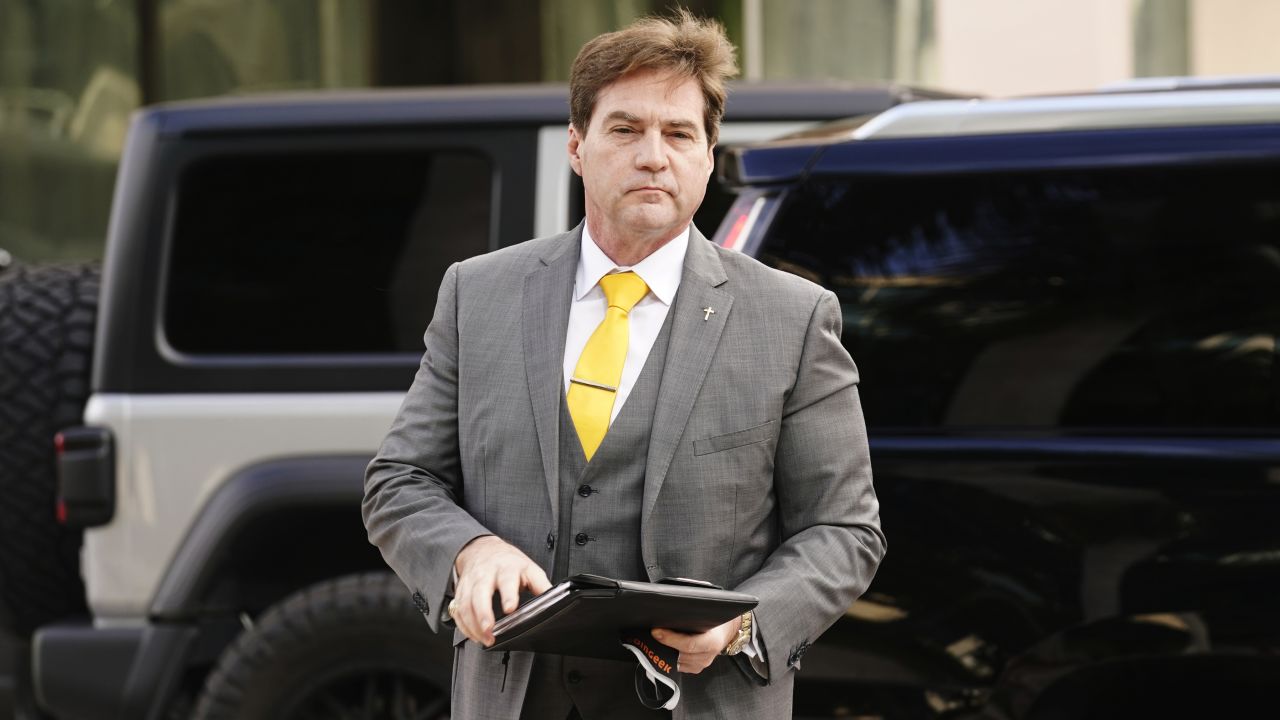 Craig Wright, who claims to have created Bitcoin, arrives at court in Miami last month.