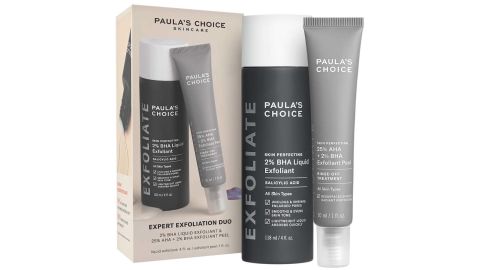 Paula’s Choice Expert Exfoliation Duo featuring 2% BHA Liquid Exfoliant & 25% AHA + 2% BHA Exfoliant Peel