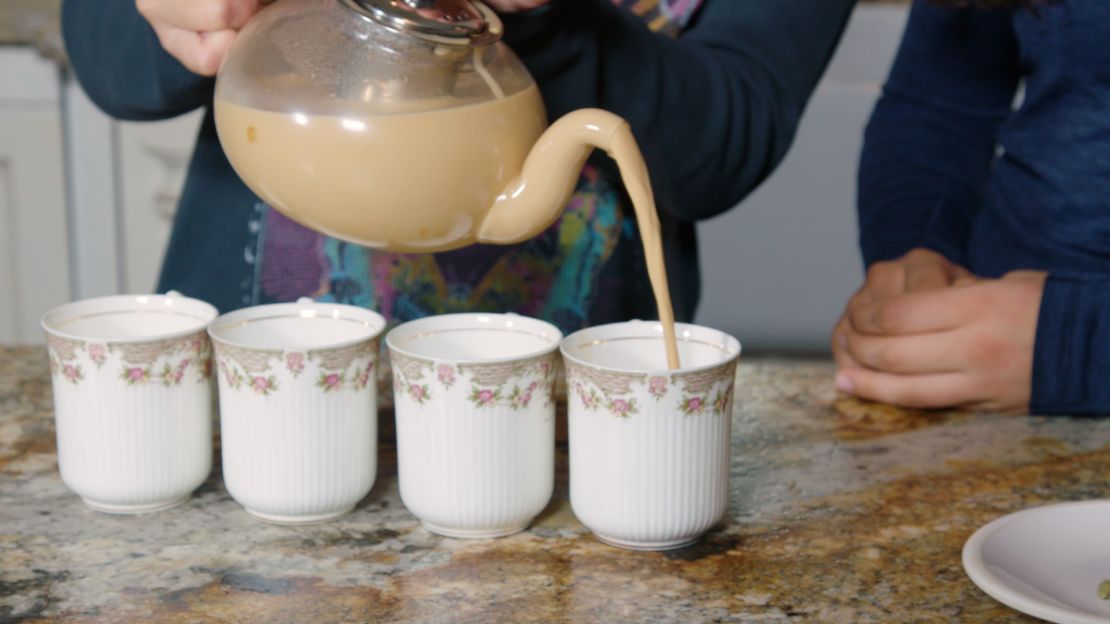 Growing up, Gupta would make chai for his parents using his mom's recipe. Now, his daughters can make it for him, served in Grandma's teacups.