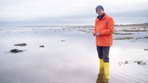 Professor William Sanderson, in the Dornoch Firth.