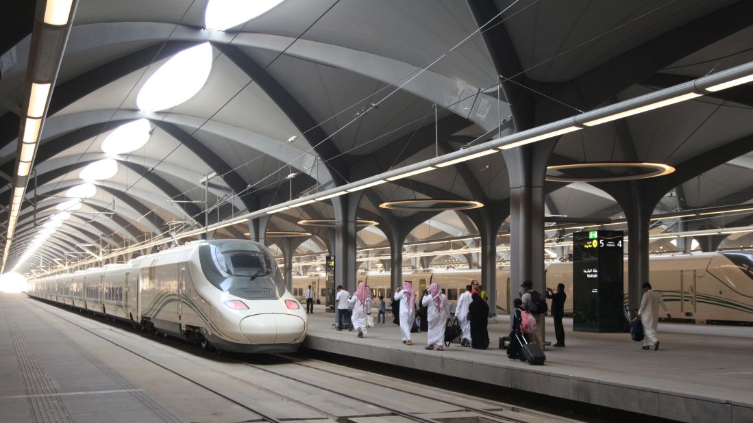 <strong>Heat and speed: </strong>Saudi Arabia's Haramain High-Speed Railway links the holy cities of Mecca and Medina at speeds of up to 300 kph (186 mph) with trains modified to cope with desert sands and temperature.