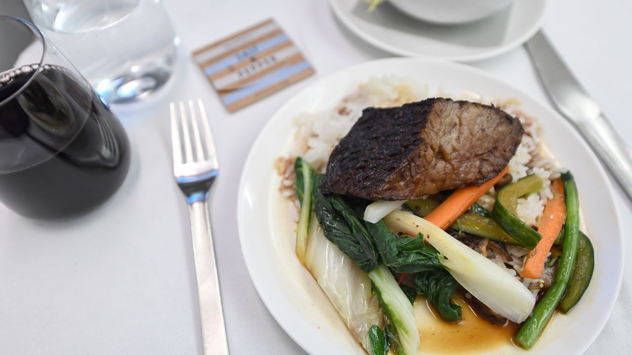 Even fancier meals have their limitations once they're above the clouds.