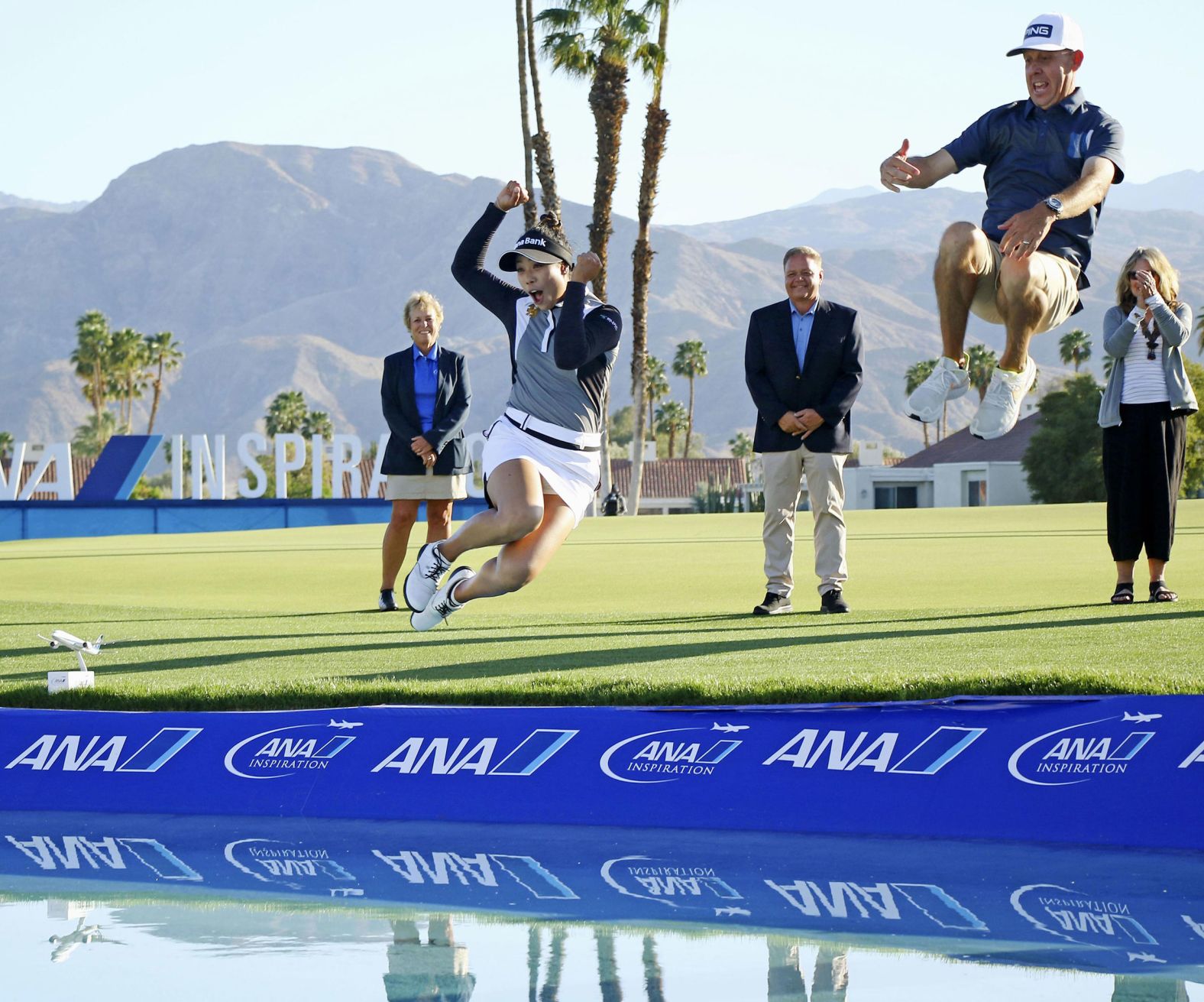 <strong>April 4: </strong>Thai golfer Patty Tavatanakit celebrates winning the ANA Inspiration, her first major.