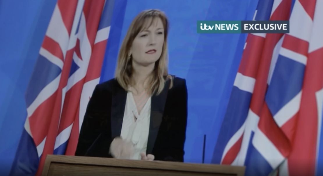 A screenshot of former press secretary Allegra Stratton in the leaked video.