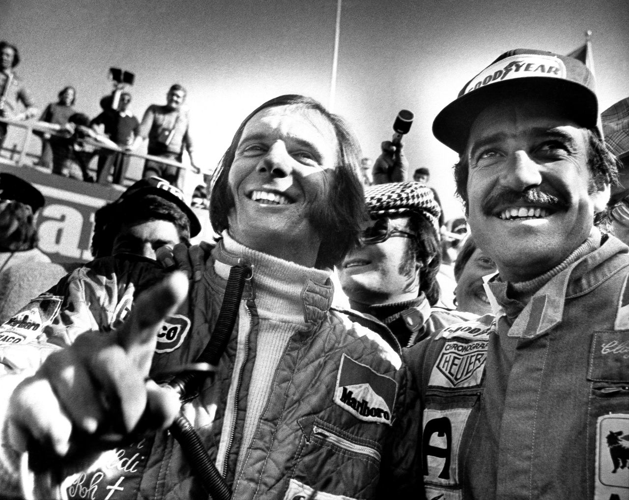 <strong>1974:</strong> Emerson Fittipaldi (L) and Clay Regazzoni (R) entered the last race of the season in the US on equal points -- the first time in F1 history that this had happened. Brazil's Fittipaldi, whose grandson Pietro is a reserve and test driver for Haas, took the championship with a fourth place finish. 