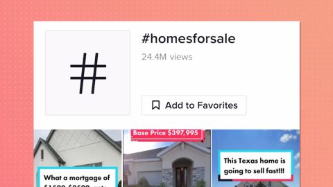 The hashtags on TikTok related to house hunting have gotten millions of views.