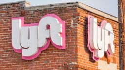 LOS ANGELES, CA - AUGUST 21: General Views of the Lyft Rideshare offices in Downtown L.A. on August 21, 2020 in Los Angeles, California.  (Photo by AaronP/Bauer-Griffin/GC Images)