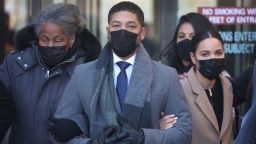 CHICAGO, ILLINOIS - DECEMBER 08: Former "Empire" actor Jussie Smollett leaves the Leighton Criminal Courts Building as the jury begins deliberation during his trial on December 8, 2021 in Chicago, Illinois. Smollett is accused of lying to police when he reported that two masked men physically attacked him, yelling racist and anti-gay remarks near his Chicago home in 2019. (Photo by Scott Olson/Getty Images)
