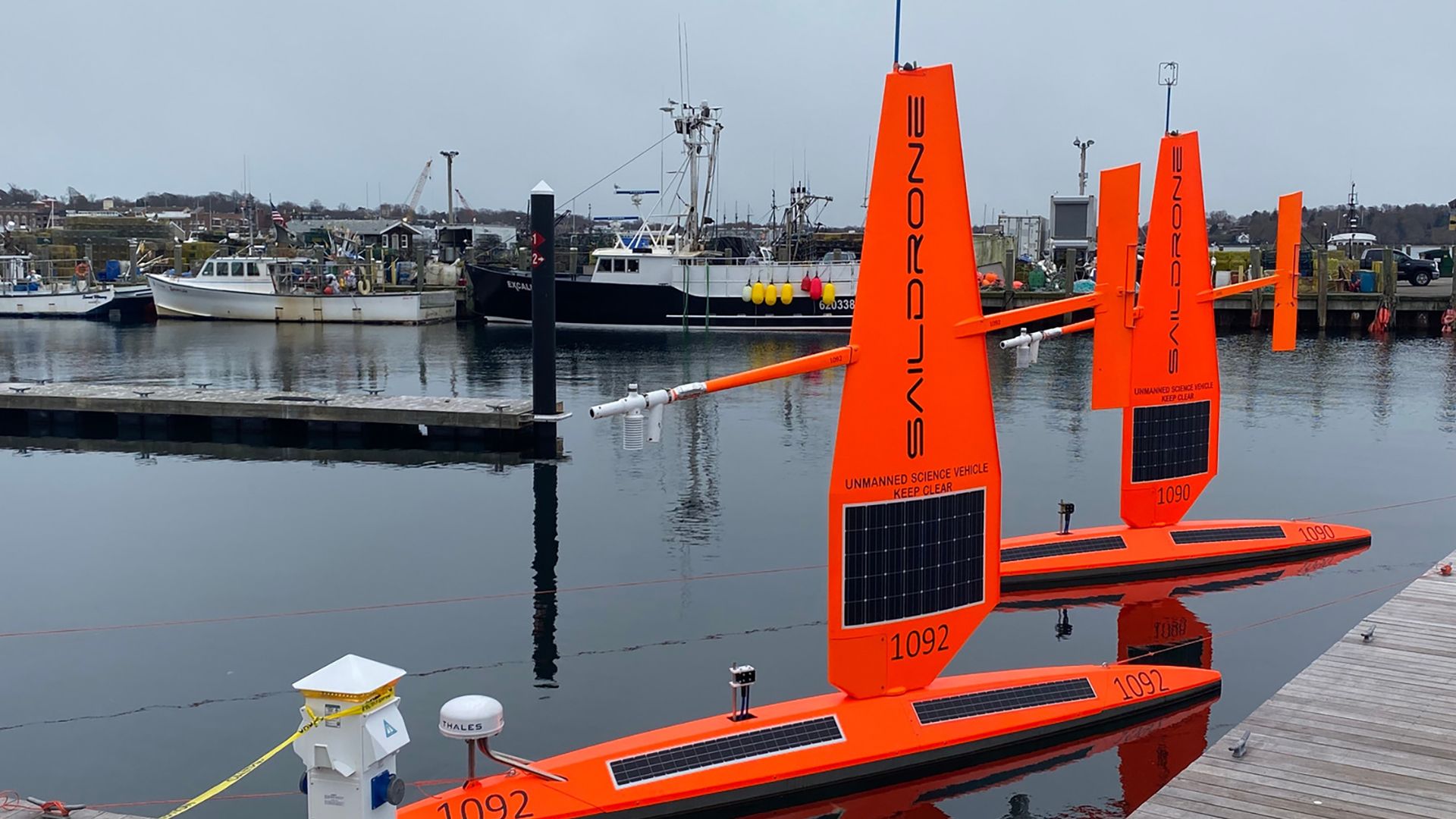 The Saildrones can handle ocean conditions that a manned ship wouldn't be able to tolerate.