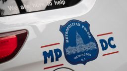A general view of a Washington Metropolitan Police Department logo, as seen on a vehicle sitting idle on a street in downtown Washington, D.C., on Wednesday, October 13, 2021, amid the coronavirus pandemic. Last night, the House of Representatives voted in favor of a short term debt ceiling lift after the Senate last week, as negotiations over the bulk of President Biden's agenda are ongoing between progressive and moderate Democrats. (Graeme Sloan/Sipa USA)(Sipa via AP Images)