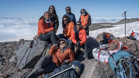 Members of Full Circle Everest Expedition, which will become the first all-Black team to attempt to summit Everest in 2022, gather for a photo.