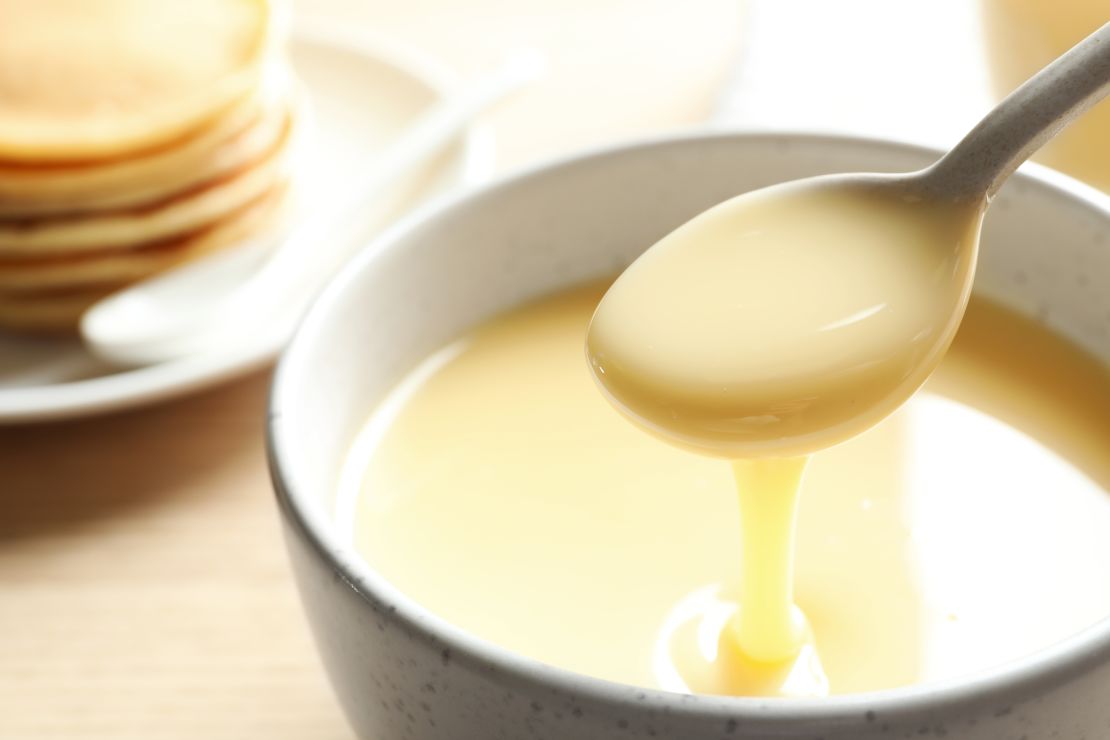 Full-fat coconut milk can replace sweetened condensed milk in many recipes.