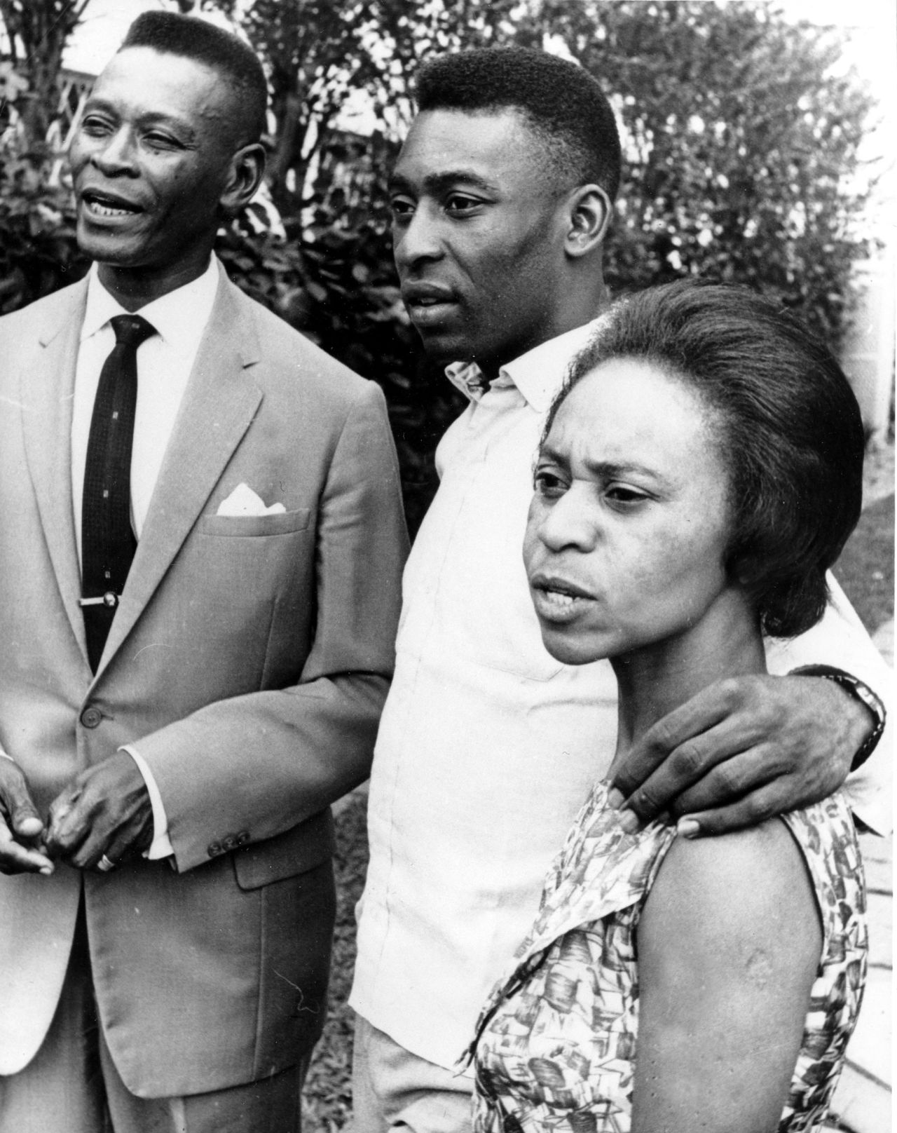 Pelé is seen with his parents, Dondinho and Celeste, successful  1965. Dondinho was a shot    subordinate    himself and taught his lad   however  to play.