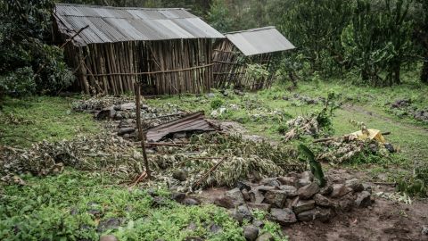 A mass grave for victims who were killed in an alleged massacre is seen in the village of Chenna, 95 kilometres northeast of the city of Gondar, Ethiopia, on September 14, 2021.