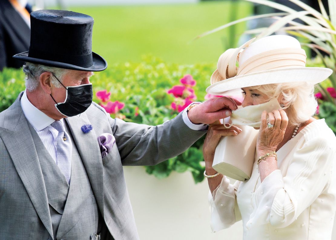 The photo chosen by Charles and Camilla for their Christmas card was taken at Royal Ascot this year.  