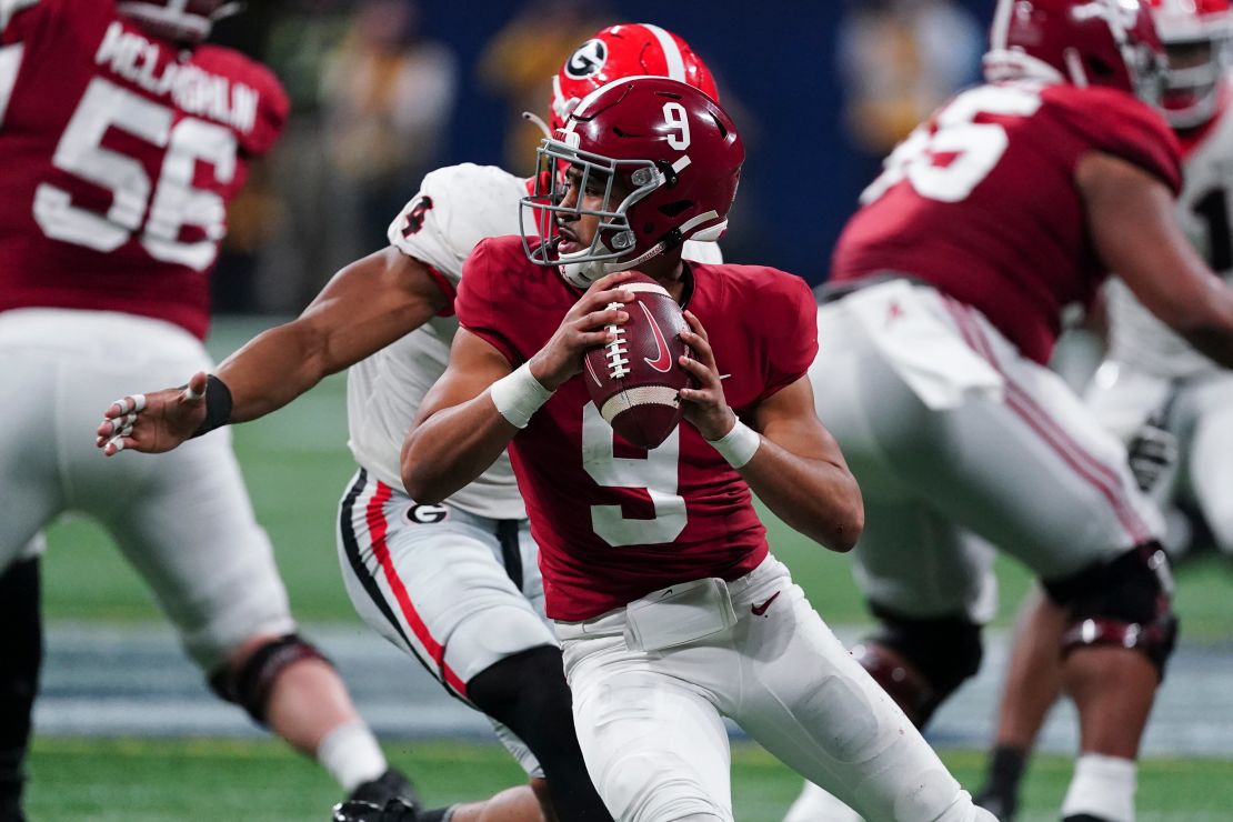Alabama quarterback Bryce Young is the favorite for the award in part because of his performance against Georgia in the SEC Championship.