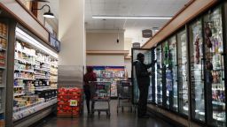 WASHINGTON, DC - NOVEMBER 22: Customers shop at a Giant Food supermarket on November 22, 2021 in Washington, DC. The indoor mask-mandate in Washington DC eased today, although some businesses, public spaces like the Metro transit authority and federal government buildings are keeping it in place. (Photo by Anna Moneymaker/Getty Images)