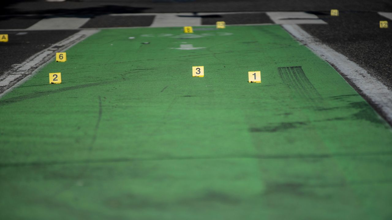 The scene of a fatal shooting on July 17, 2021, in Portland, Oregon. Portland is among the US cities to see record homicide numbers this year.