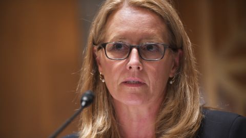 Deanne Criswell, then- nominee to be the administrator of the Federal Emergency Management Agency, is seen in March 2021. 