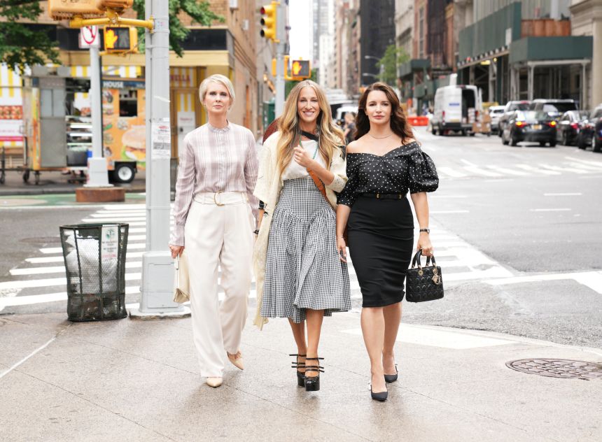 Cynthia Nixon, Sarah Jessica Parker and Kristin Davis in 