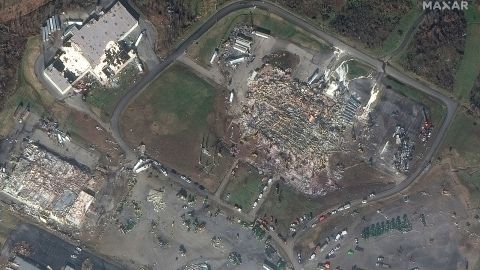 The candle factory in Mayfield, Kentucky, was destroyed by a tornado.