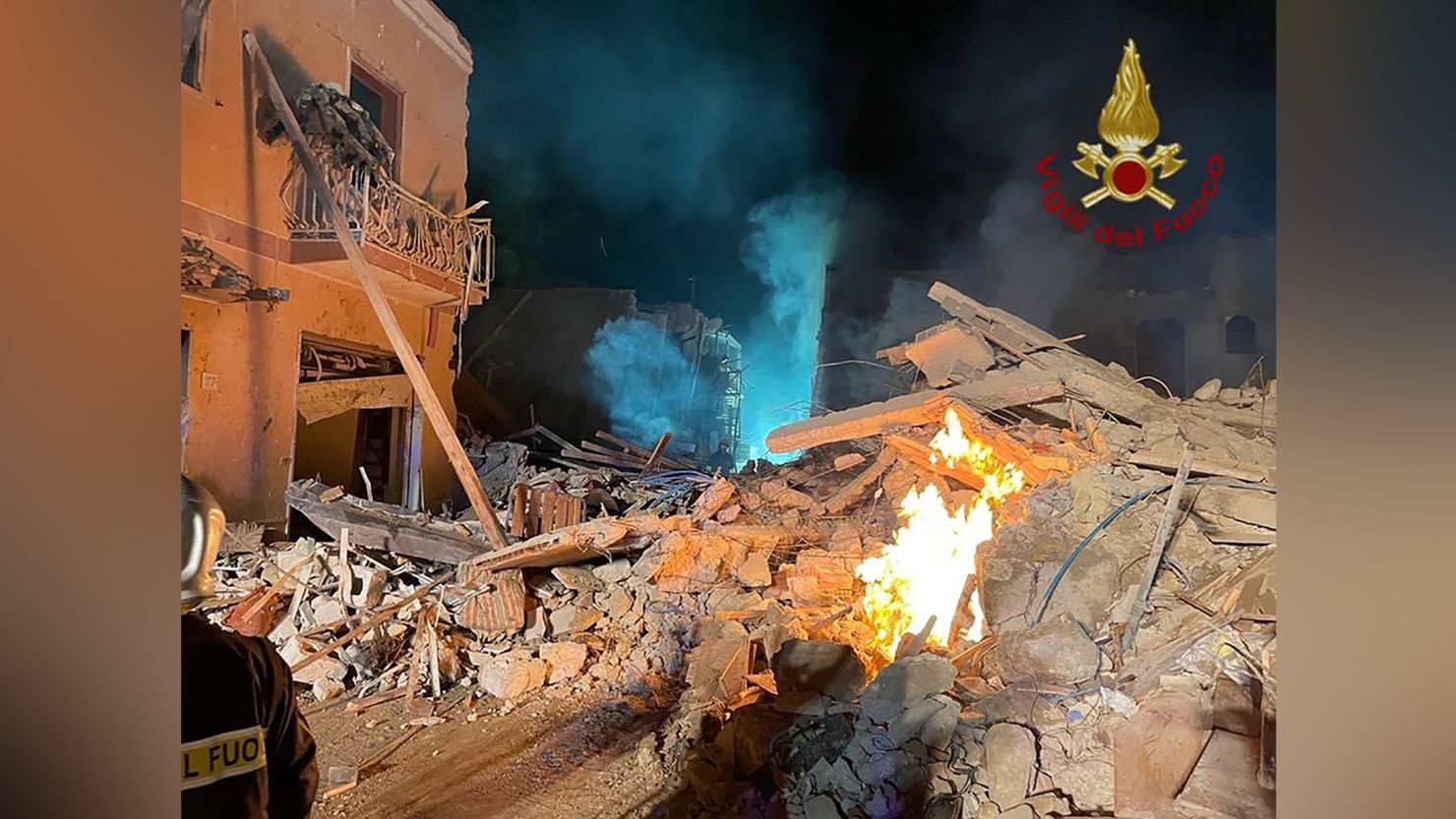 Rescue efforts are underway following the collapse of a building in Sicily, Italy.