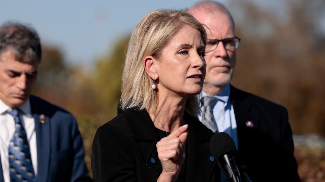 Rep. Mary Miller, a Republican from Illinois, speaks at a news conference in November in Washington, DC.