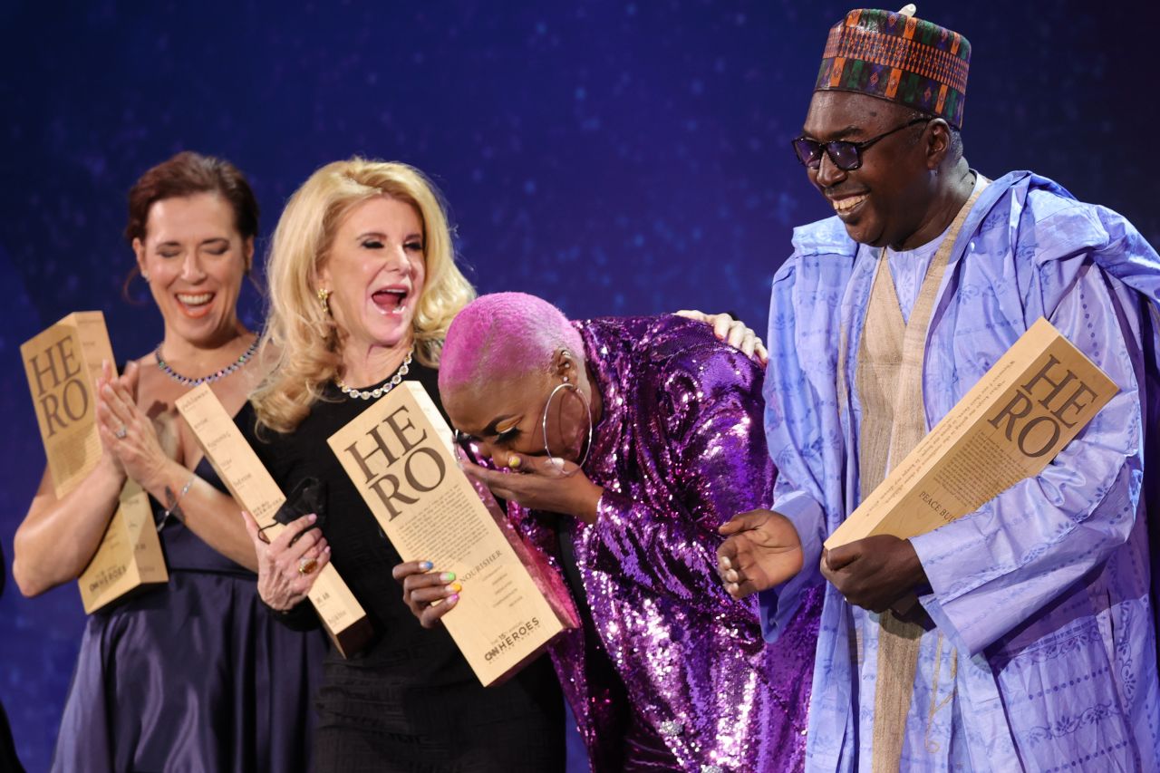 2021 CNN Hero Shirley Raines reacts as she is named the 2021 Hero of the Year. For the past six years, Raines and her organization, <a href="https://www.beauty2thestreetz.org/" target="_blank" target="_blank">Beauty 2 the Streetz</a>, have been a mainstay on Skid Row, providing food, clothing, hair and makeup services -- and most recently health and hygiene items -- to thousands of people.