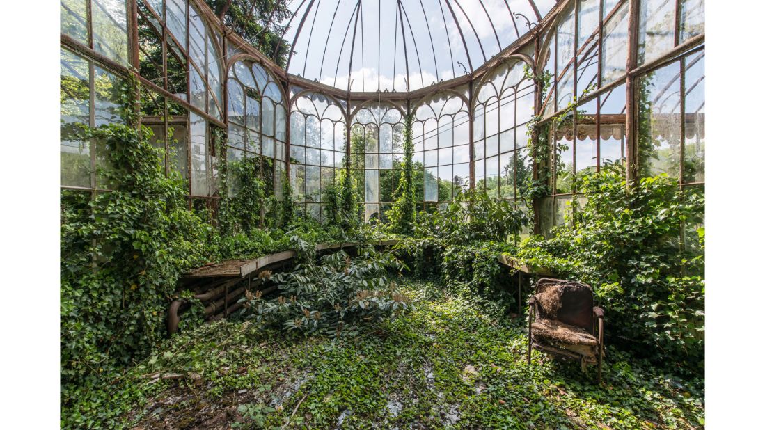 <strong>Nature reclaiming: </strong>French photographer Romain Veillon's latest book "Green Urbex: The World Without Us" features stunning images of a number of deserted sites that have been overtaken by nature, such as this former castle in Wallonia, Belgium.