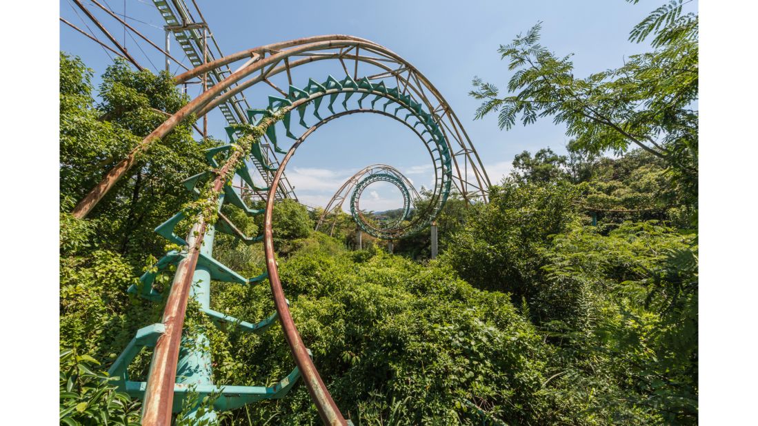 <strong>Overgrowing landscapes: </strong>This image of Japan's Nara Dreamland, was taken over a decade after the theme park closed in 2006.