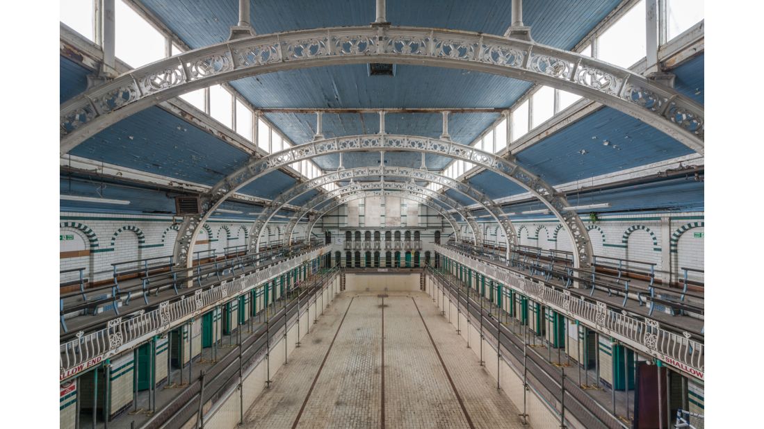 <strong>Pool closed: </strong>A neglected Edwardian swimming pool at Moseley Road Baths in UK city Birmingham.