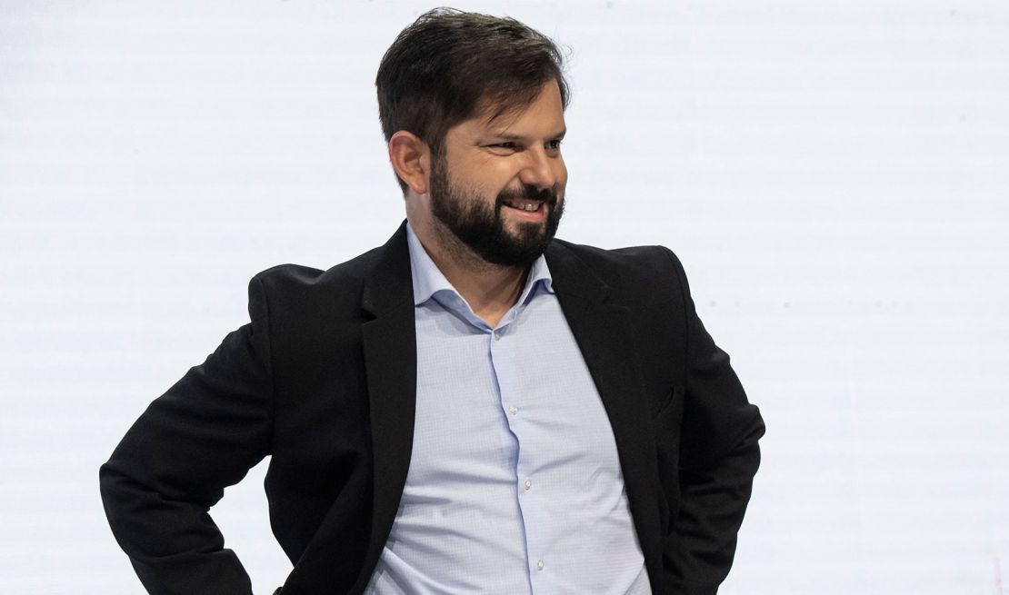 Gabriel Boric arrives for a presidential debate in Santiago, Chile on December 10.