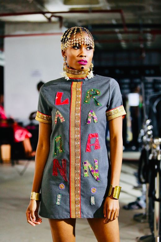 In celebration of her various cultural influences, this look features vibrant multi-functional pieces.