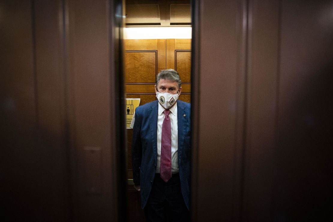 Sen. Joe Manchin, a Democrat from West Virginia, is seen on Capitol Hill in November.