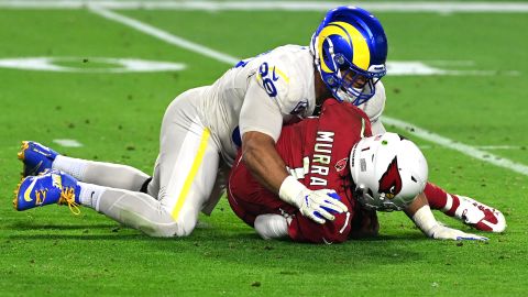 Donald sacks Murray in the second quarter of the game at State Farm Stadium on December 13, 2021.