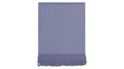 Crane & Canopy Admiral Blue Fringed Throw Blanket 